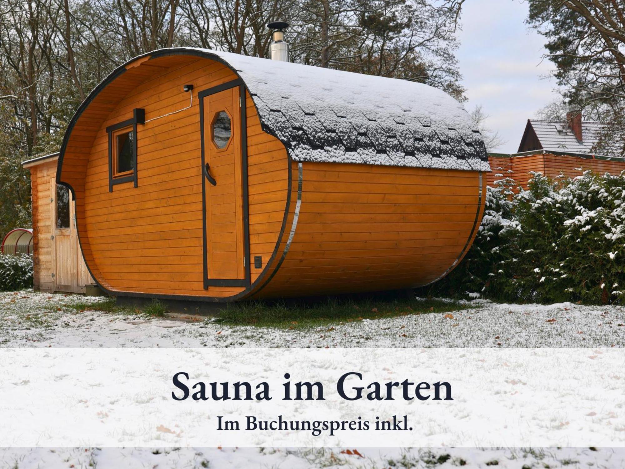 Fewo River I Wellnesstraum I Winterentspannung I Inkl Badefass I Kamin I Sauna Wendisch Rietz Luaran gambar